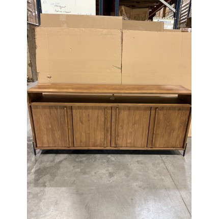 SECOND HAND- Sideboard with 4 doors and 2 niches in recycled teak wood