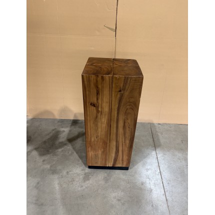SECONDE MAIN - Table d'appoint carrée haute 38x38cm bois Suar