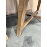 SECONDE MAIN - Lot de 2 fauteuils jardin rotin synthétique et coussin pieds croisés
