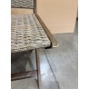 SECONDE MAIN - Lot de 2 chaises pliantes acacia et rotin synthétique