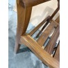 SECONDE MAIN - Ensemble de 2 fauteuils empilables en bois teck huilé