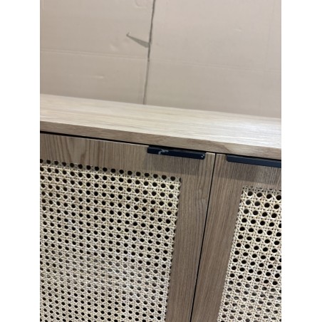 MARCEAU Sideboard with 3 Drawers and 2 Doors - Natural Cane Finish