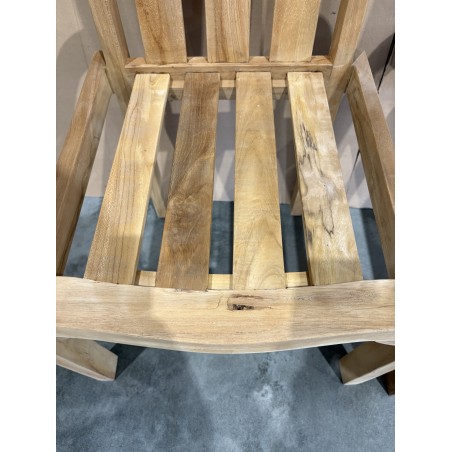 FUN - Set of 2 Stackable Teak Wood Garden Armchairs
