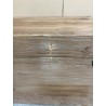 SECOND HAND - Brown storage chest, recycled pine with black metal handles