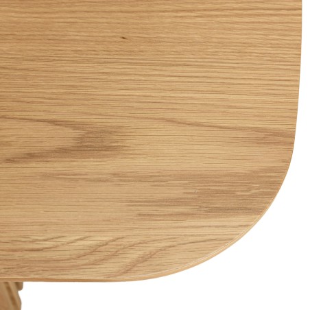 Rectangular dining table L200 with decorative finish and natural oak - SYA