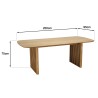Table à manger rectangulaire L200 décor et chêne naturel - SYA