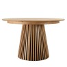 Extendable round dining table L120/160/200, decorative finish and natural oak - SYA