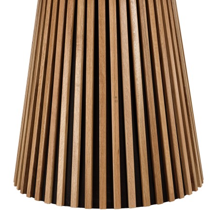 Table à manger ronde extensible L120/160/200 décor et chêne naturel - SYA