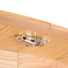 Extendable round dining table L120/160/200, decorative finish and natural oak - SYA