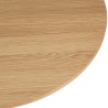 Round coffee table D80 with decorative finish and natural oak openwork base - SYA