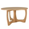 Table basse ronde D80 décor et chêne naturel pied ajouré - SYA