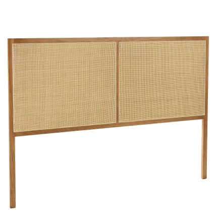 Tête de lit en rotin naturel et chêne massif pour lits 140/160cm - SYA