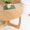 Table basse ronde D80 décor et chêne naturel pied ajouré - SYA