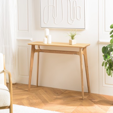 100x35cm console table in solid oak - SYA
