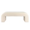 Ecru bouclé fabric bench - LEOPOLD