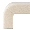 Ecru bouclé fabric bench - LEOPOLD