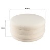L-shaped pouffe in ecru bouclé fabric with storage - LEOPOLD