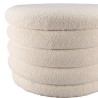 M pouffe in ecru bouclé fabric with storage - LEOPOLD
