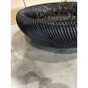 SECONDE MAIN - Table basse ronde 100x100cm en rotin noir plateau amovible