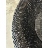 SECOND HAND - Round coffee table 100x100cm in black rattan with removable top