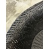 SECONDE MAIN - Table basse ronde 100x100cm en rotin noir plateau amovible