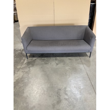 SECOND HAND - Canapé NEW YORK 3 places tissu gris anthracite pieds métal noir