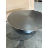 SECOND HAND - Round coffee table 80x80cm in black iron with gold trim