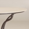 SECONDE MAIN - Table à manger ronde de jardin en céramique et acier
