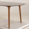 SECONDE MAIN- Table à manger 240x90 cm de jardin en céramique et acier