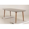 240x100 cm ceramic and steel garden dining table