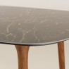 SECONDE MAIN- Table à manger 240x90 cm de jardin en céramique et acier