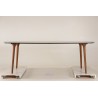 SECONDE MAIN- Table à manger 240x90 cm de jardin en céramique et acier