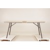 copy of copy of copy of SECONDE MAIN - Table à manger ronde de jardin en céramique et acier