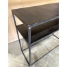 SECONDE MAIN - Console 100x35cm aluminium noir pieds métal