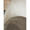 TOM - Set of 2 Beige Suede Chairs with Black Metal Legs