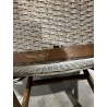 SECOND HAND - Set of 2 folding garden chairs in acacia wood and synthetic rattan