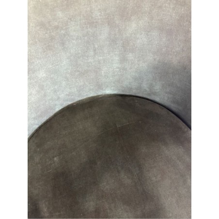 SECOND-HAND - Set of 2 pine green velvet chairs with rounded backs and steel legs