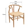 SECONDE MAIN - Chaise en bois de mahogany, dossier arrondi et assise en rotin