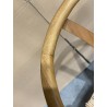 SECOND-HAND - Mahogany wood chair with rounded backrest and rattan seat