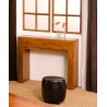 Console moderne marron 2 tiroirs bois Teck