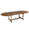 MAEVA - Table ovale double extension 200/300*120 en bois Teck huilé