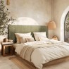 Tête de lit rembourrée pour lits 160/180cm velours côtelé vert - Collection Arthur