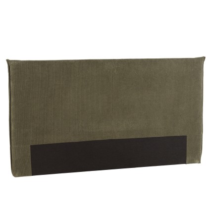 Upholstered headboard for 160/180 cm beds in green corduroy - Arthur Collection