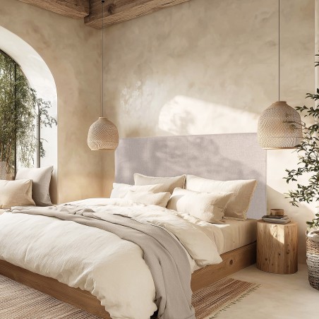 Upholstered headboard for 160/180 cm beds in grey - ARTHUR Collection