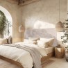 Upholstered headboard for 160/180 cm beds in grey - ARTHUR Collection