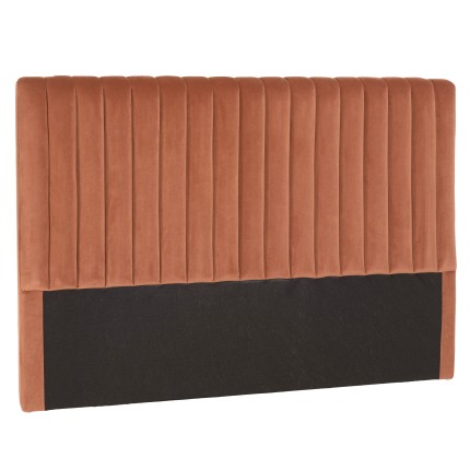 Upholstered headboard for 140/160cm beds in orange velvet