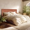 Upholstered headboard for 140/160cm beds in orange velvet