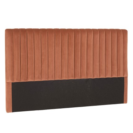 Tête de lit rembourrée pour lits 140/160cm velours orange