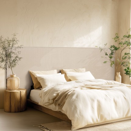 Tête de lit rembourrée pour lits 140/160cm couleur lin