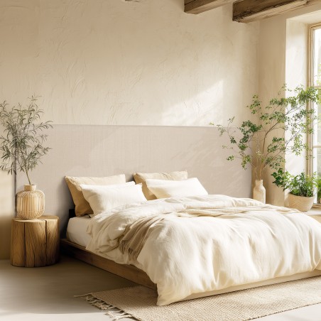 Upholstered headboard for 140/160 cm beds, linen colour